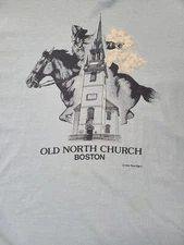  Old North Church Boston 1986  XL Screen Stars Best Tee PAUL REVERE Slim Fit 