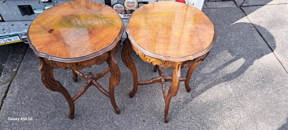 Mesa de jabón redonda vintage 1930 caoba ¡¡Excelente estado!!! Foto 3 de 4