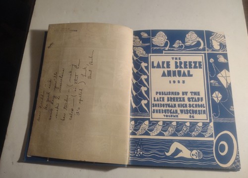 Annuario vintage 1935 The Sheboygan High School Lake Breeze con firme. - Foto 2 di 11