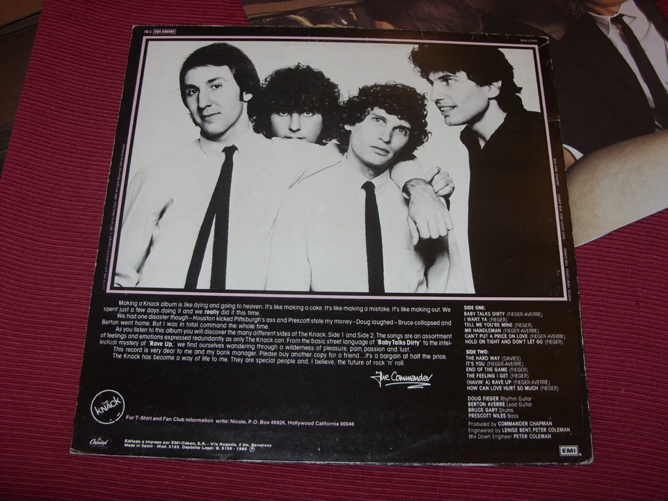The Knack: but the little girls understand 1980 EX+ SPANISH LP Foto 2 de 4