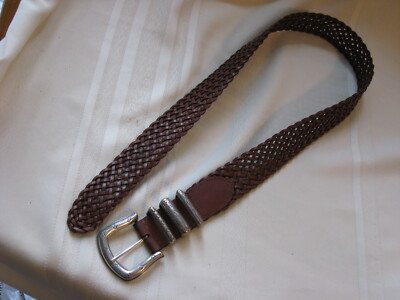 Fossil Brown Braided Leather Silver Detailed Belt 
Size Medium
BT4453 Fossil Myles Braid Leather Belt - Macy main image 2