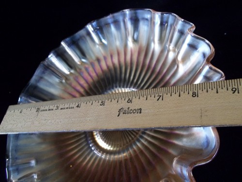 Antique Fenton Marigold Carnival Glass Smooth Rays 3-1 Ruffle Bowl 8.50" - Picture 2 of 12