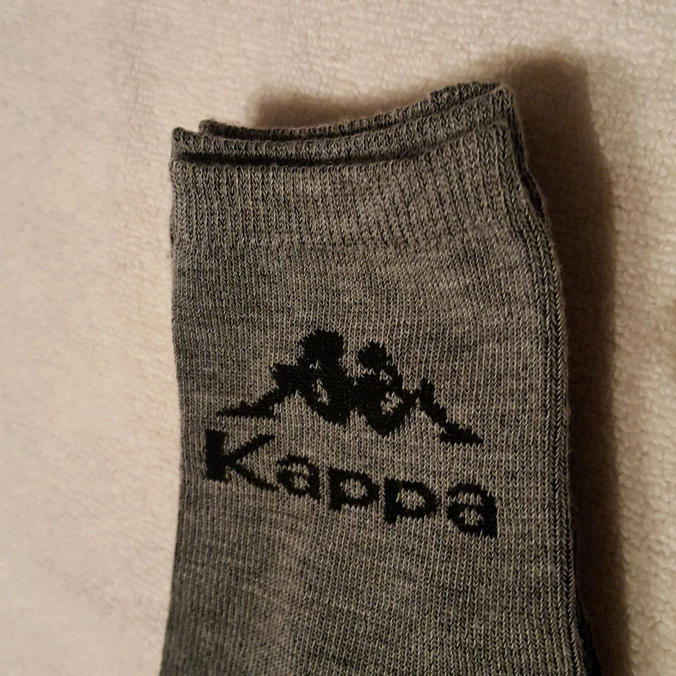 Kappa Unisex 2 Pares Calcetines Medianos (OS) Gris Negro Logo Foto 2 de 4