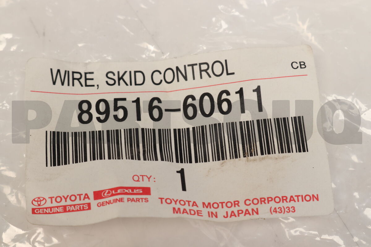 8951660611 Genuine Toyota WIRE SKID CONTROL 89516-60611 | eBay 8951660611 Genuine Toyota WIRE SKID CONTROL 89516-60611 | eBay