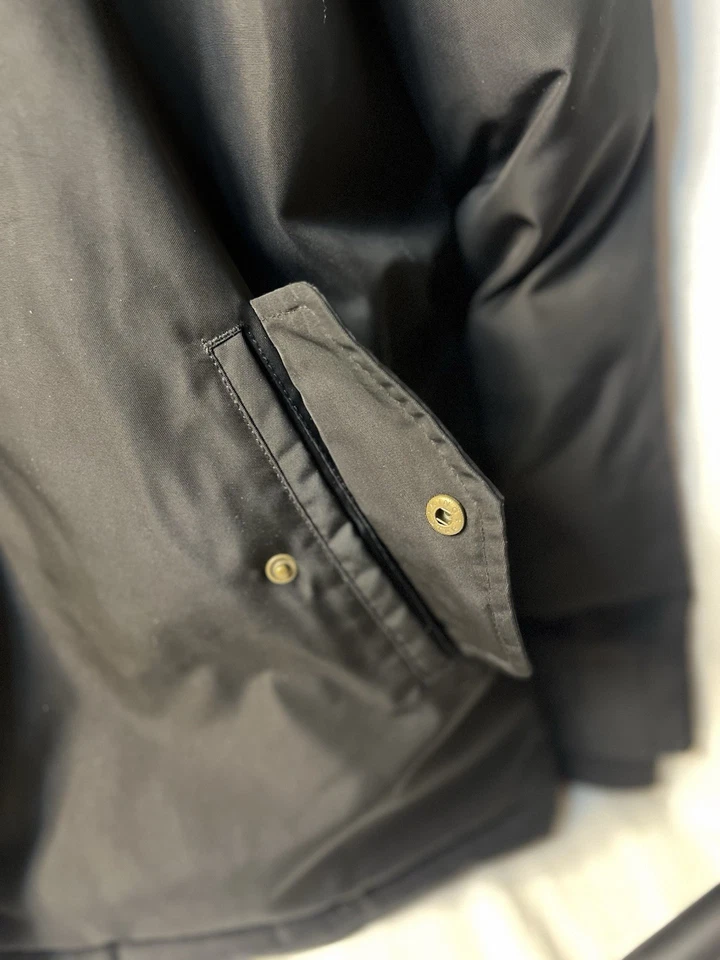 Old Navy女式大号黑色冬季外套人造毛皮装饰连帽和纽扣口袋 — 第 4/4 张图片