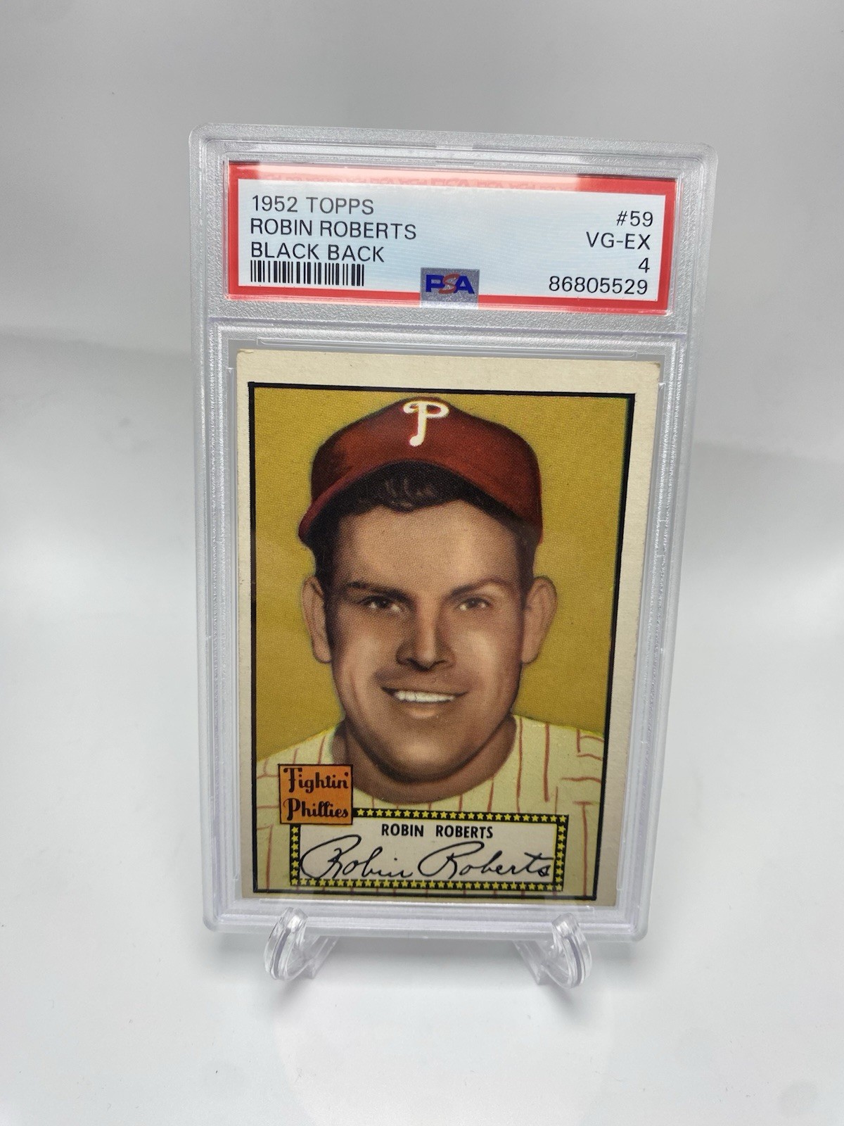 1952 Topps - Robin Roberts Black Back PSA 4