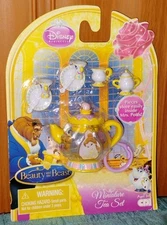 Disney Beauty & The Beast Miniature Tea Set Play Set Collectible 2010 New Sealed
