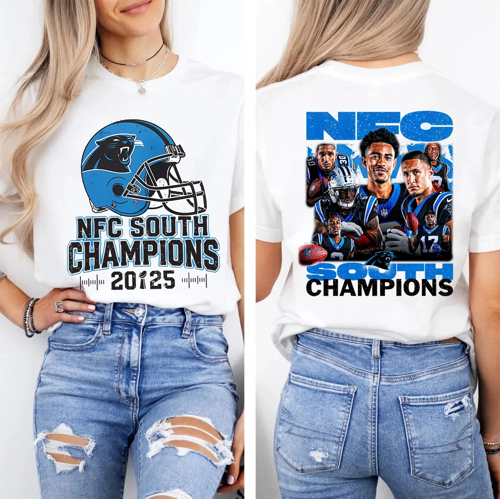 Carolina Panthers 2025 NFC South Division Champions TShirt