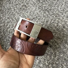 New York Jets NFL Eagles Wings Brown Leather Belt size 32