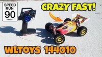 WL toys 144010 RC Buggy Yellow RC Car 90 KM/H Brushless Motor 4WD High Speed