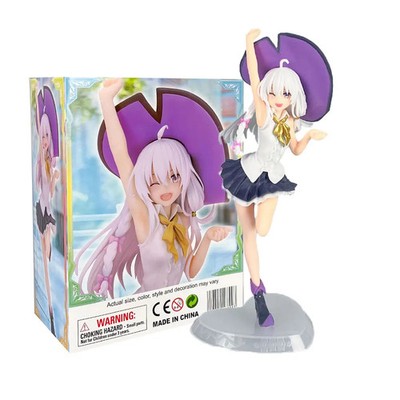 19CM Wandering Witch Elaina Ilyina PVC Figure Hat Ver. Gift Model