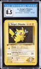2000 POKEMON GYM HEROES - 1ST ED #81/132 LT. SURGE'S PIKACHU CGC 8.5