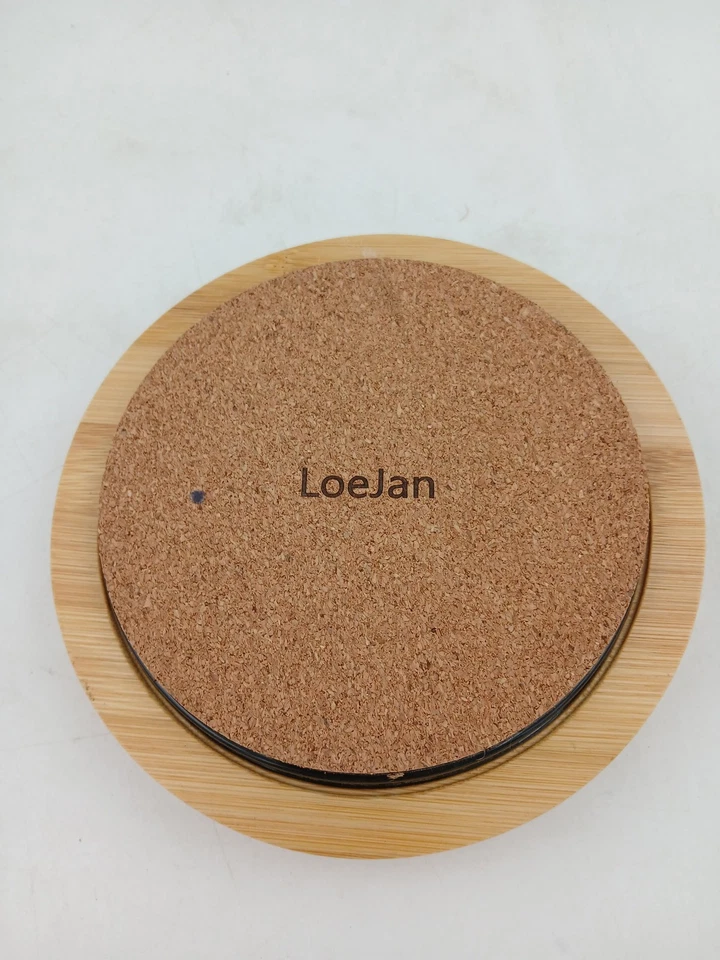 LoeJan Bamboo Round Tray Serving Plate 6 Inch Coaster Holder Organizer Natural - Image 4 of 4