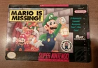 Mario Is Missing! Super Nintendo SNES Authentic Complete In Box 1993