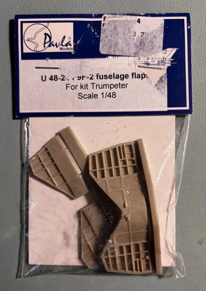 PAVLA MODELS U48024 - F9F-2 FUSELAGE FLAPS (TRUMPETER) - 1/48 RESIN - Immagine 2 di 2