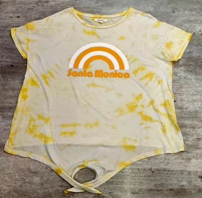 T-shirt Springfield Santa Monica tie dye jaune M 38 - Photo 1/3