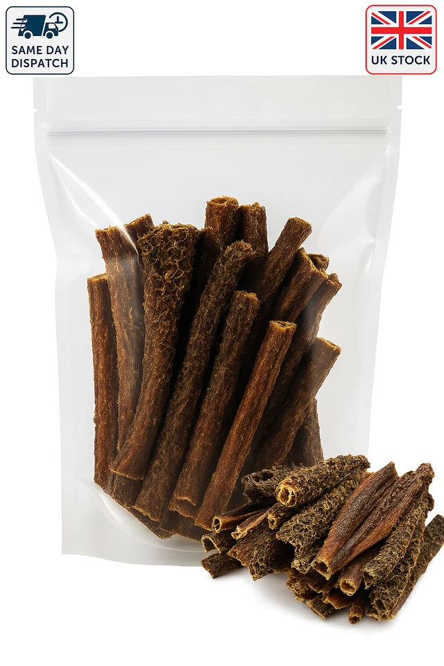 DOG CHEWS & TREATS 4Kg 100% Dried Beef Tripe for Dog Buffalo Treat Natural Pet Treats Chews Snacks