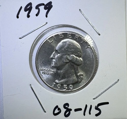 1959 25c SILVER Washington Quarter UNCIRCULATED (08-115)