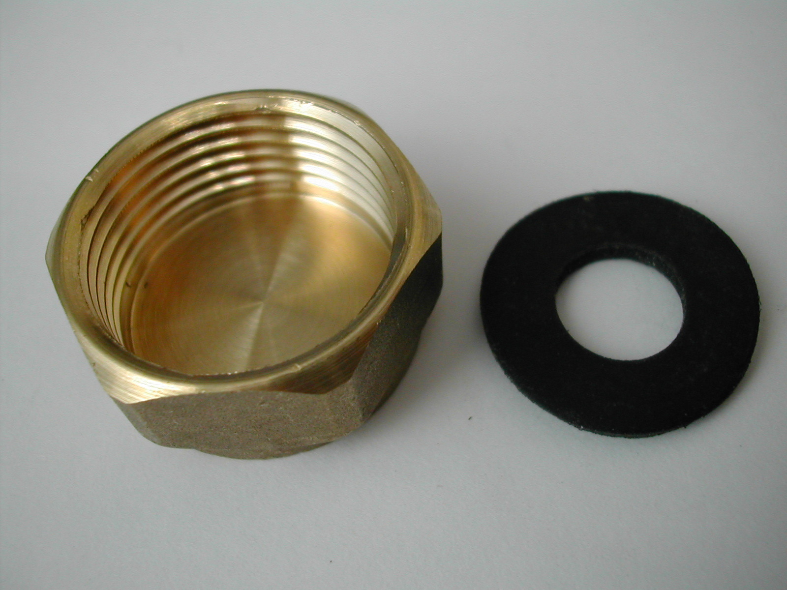 Washing Machine Valve / Tap Blanking Cap / Brass Blank Nut and Washer 3