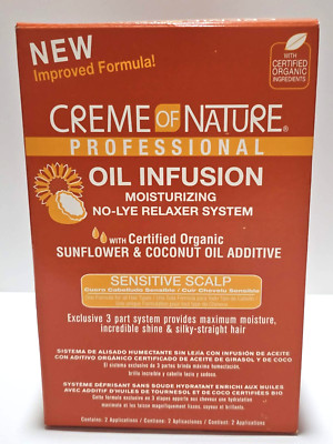 Creme of Nature Oil Infusion Moisturizing No-Lye Relaxer System Sensitive Scalp