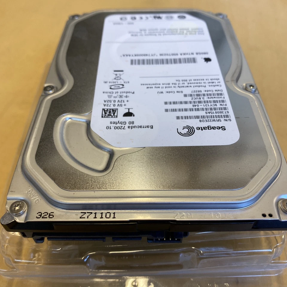 Apple 655T0238 NTHKA ST380815AS 655-1389A 80GB 7200RPM SATA HDD 655T0238 SEAGATE - Image 3 of 4