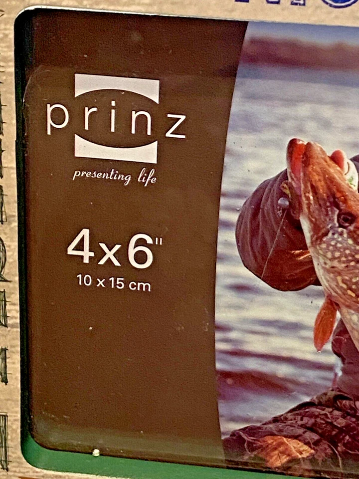 MARCO DE FOTOS DE PESCA 4 X 6 DE PRINZ, NUEVO EN CAJA, PESCA DEPORTIVA REGALO DE NAVIDAD PADRE Foto 2 de 4