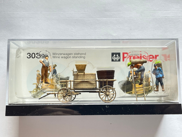 Preiser 30398 Ho 1:87; Winzerwagen, Stehend. Fertigmodell, Neu & Ovp-image