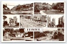 RPPC Vintage Bristol England Clifton Bridge Blaise Castle Cathedral Posted 1953