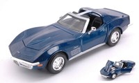 Maisto 1/24 Chevrolet Corvette 1970 Blau Modellbau Statisches Modell Diecast