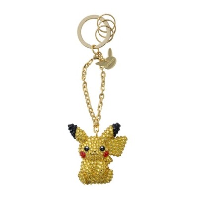 Pikachu Bag Charm Swarovski Crystal Stone Pokemon Center Original