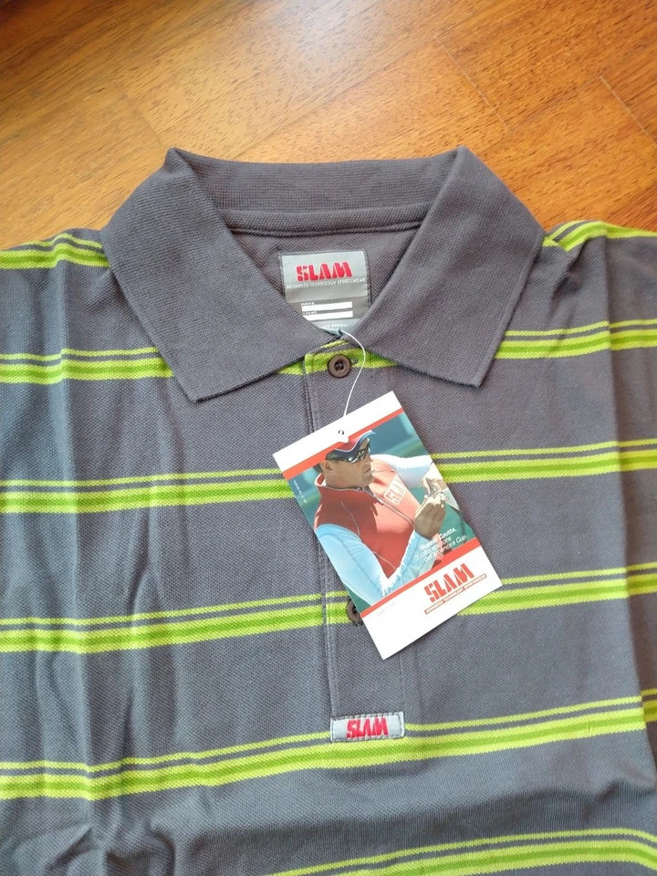 Polo Slam maniche lunghe a righe cotone 100% tagli L/XL S/M - Immagine 3 di 4