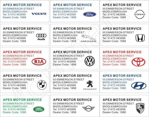 Werkstatt Mechaniker Shops Blitzstempel Auto Service Stempel mit Auto Logo vorgefärbt - Bild 3 von 5