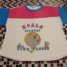 Vtg Koala Country Bear Australia WOMENS Single Stitch XL Jersey Style T-shirt