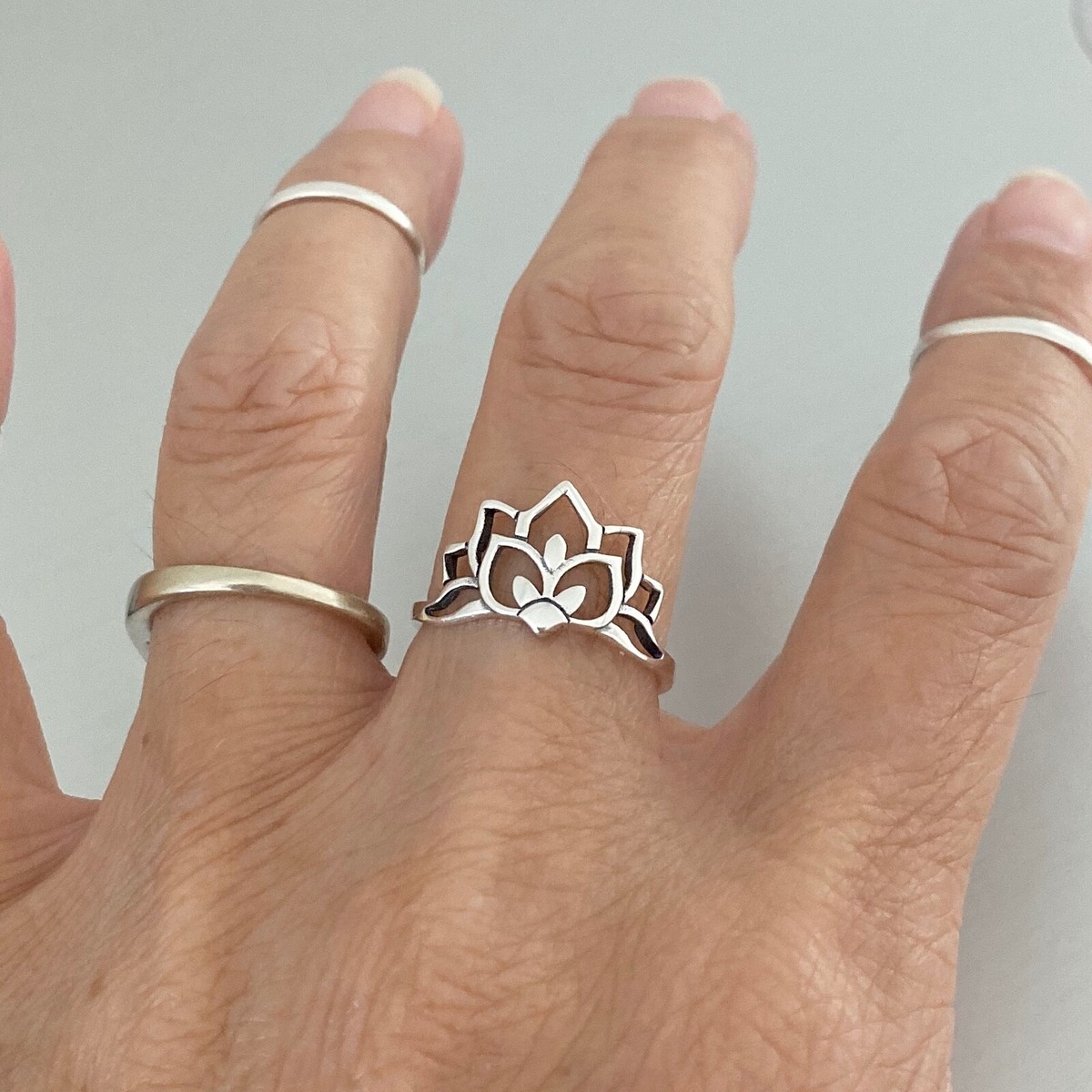 SILVER925 LOTUS MOTIF RING/シルバー/リング Amazon.com: Lotus ring,silver lotus ring,lotus flower ring