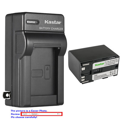 Kastar Battery AC Wall Charger for Canon BP-970G BP-945 & Canon E1 E2 E30 E65AS