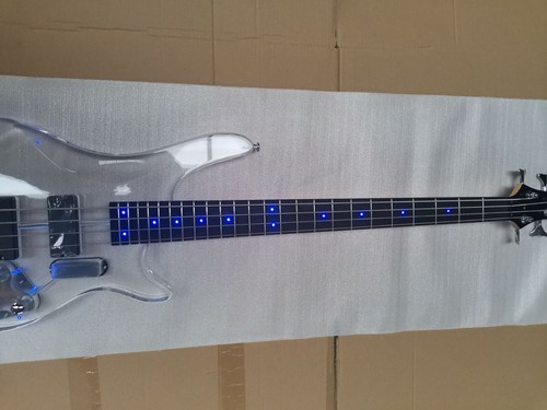 Guitarra Eléctrica Acrílica de 4 Cuerdas Bajo Diapasón de Palisandro Pastilla Humbucker - Imagen 4 de 7