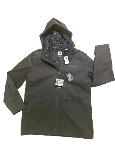Caterpillar CAT Women's Workwear Jennifer H2O Hooded Jacket Coat L Gray NWT