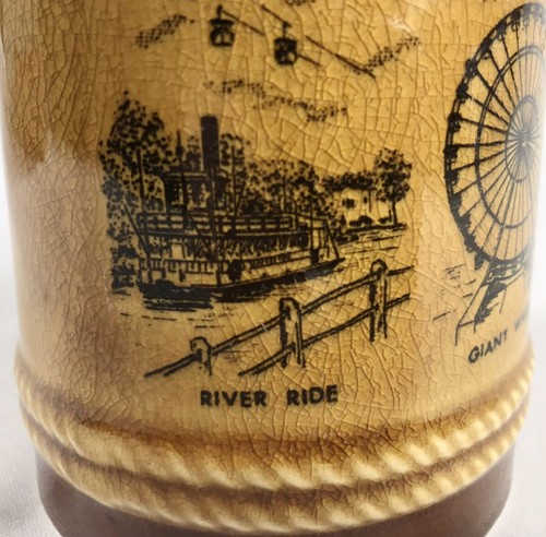 Cedar Point Becher braun Keramik Stein Keramik Bierkrug Souvenir Japan Vintage EUVC - Bild 5 von 6