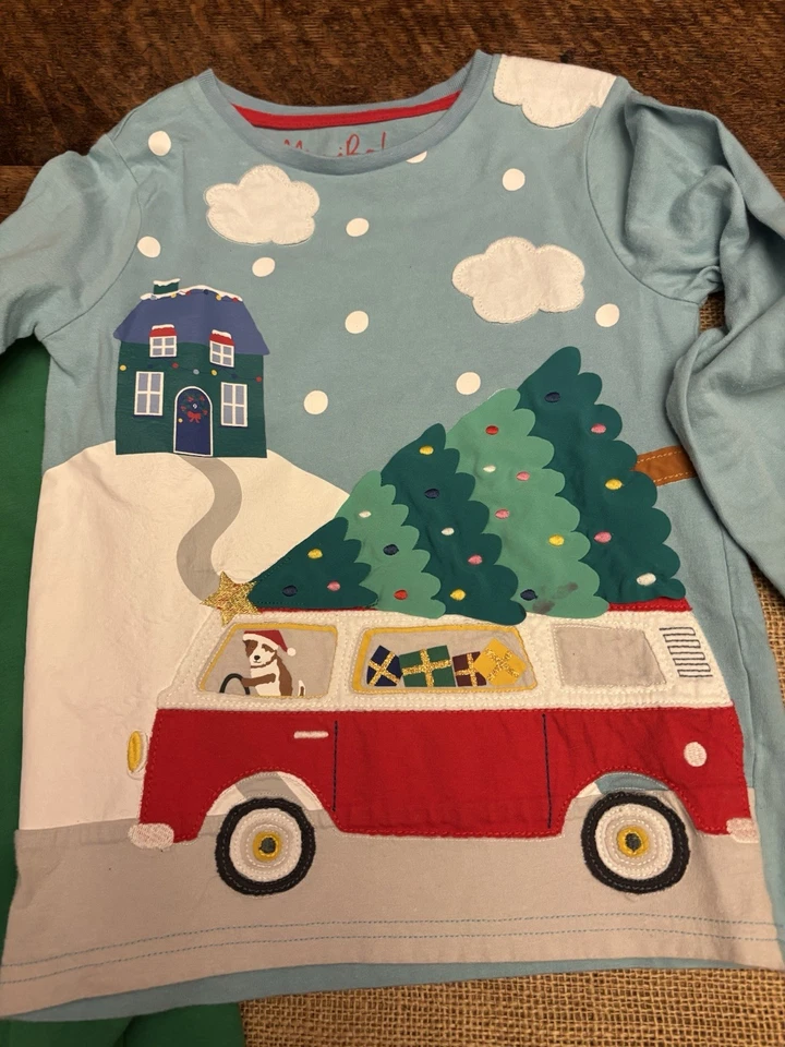 Lote 120 Camisas de Navidad Hanna Anderson 5-6, 6-7 Mini Boden Usado en Excelente Condición Cactus Foto 2 de 4