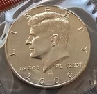 2006-D Kennedy Half Dollar Uncirculated in original cello mint holder P13