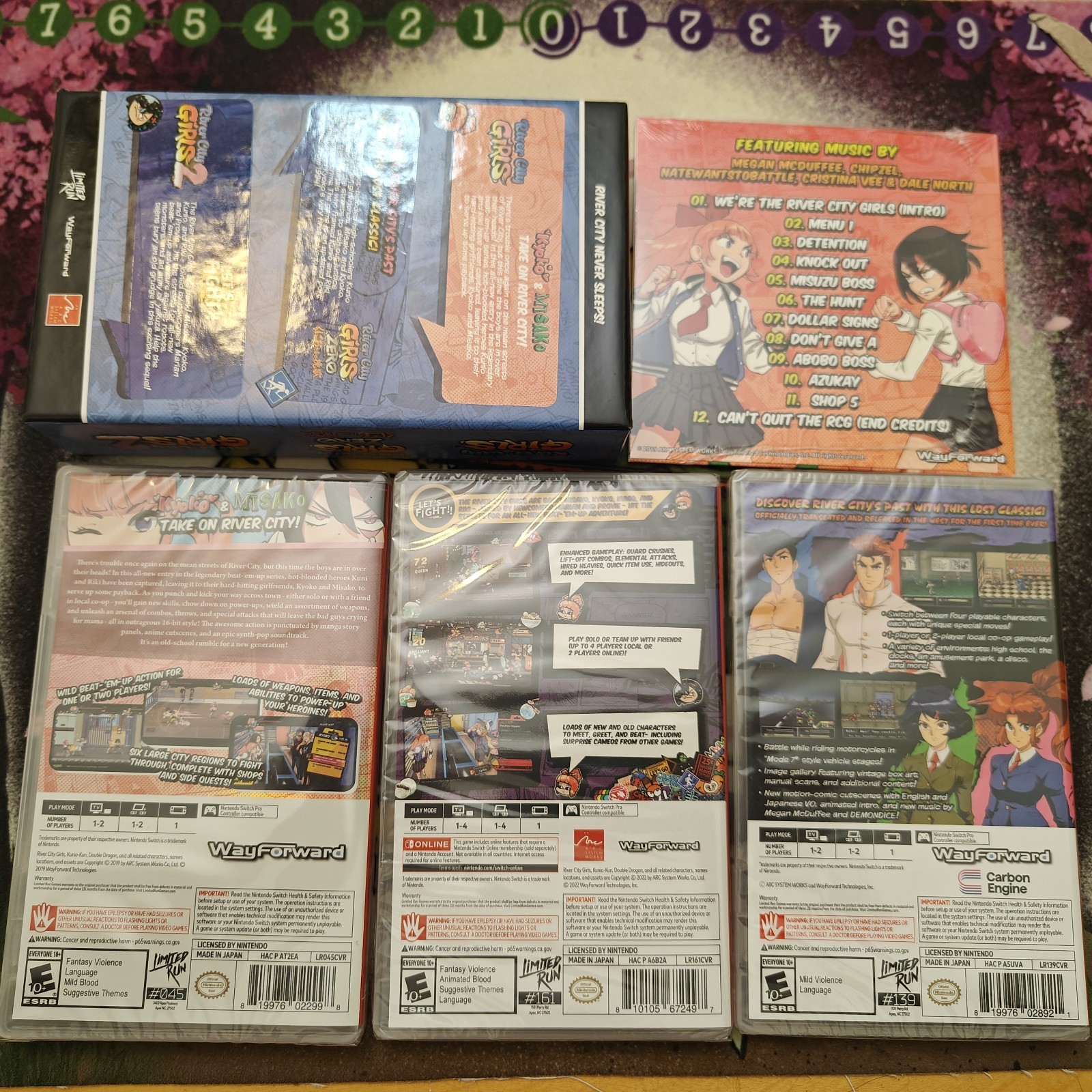 River City Girls Zero 0 / 1 Foil Cover / 2 - Slipcover Soundtrack - Switch - New