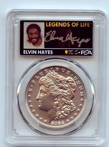 2024 $1 Silver Morgan Dollar PCGS MS70 FS Legends Life Elvin Hayes