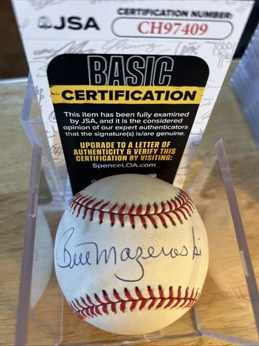 Bill Mazeroski Autographed RON Coleman Baseball - JSA COA CH97409