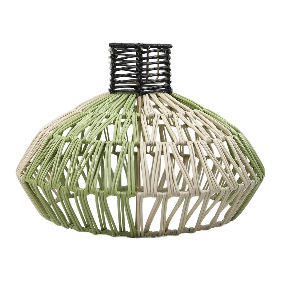 Woven Lamp Shade Hanging Light Cover Kitchen Island Hotel Pendant Lampshade - Image 2 of 4