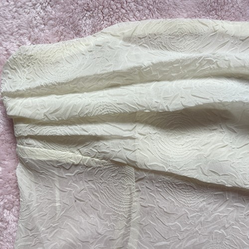 Bailey Rose Sheer Strapless Tube Top Ivory Ruched Textured Women's Size M - Picture 3 of 18