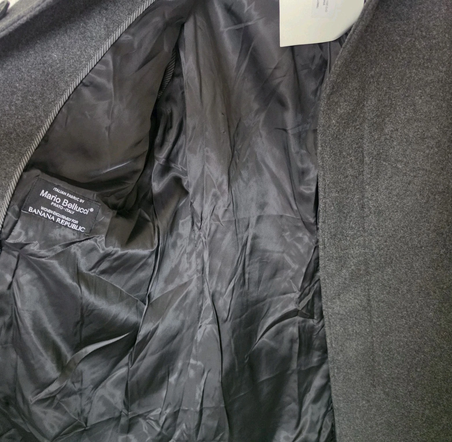 New Banana Republic Mario Bellucci Car Coat Overcoat Medium 38r Wool Blend image 8