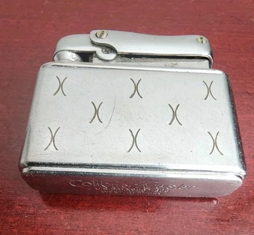 COLIBRI BY KREISLER U.S. PAT. No2671329 ORNATE CHROME LIGHTER.W.GERMANY.SPARKS 