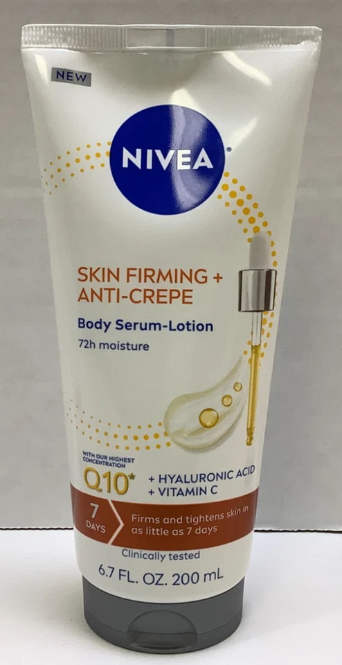 NIVEA Suero Reafirmante para la Piel + Loción Corporal Anti-Crepe Q10, 6.7oz, Paquete de 3 Foto 2 de 3