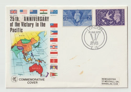 15/8/1970 UK GB Cover - 25th Anniversary of the Victory in the Pacific