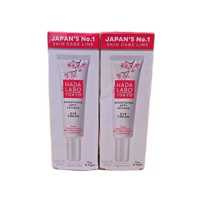 2 X Hada Labo Tokyo Smoothing Eye Cream 15ml - Damaged Packaging.